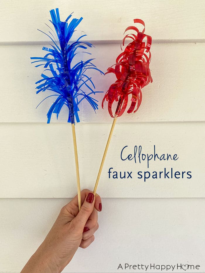 cellophane faux sparklers or mega frill picks