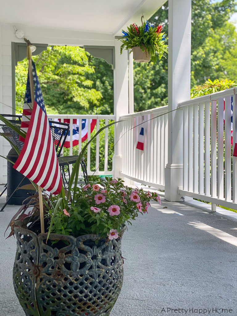 patriotic front porch