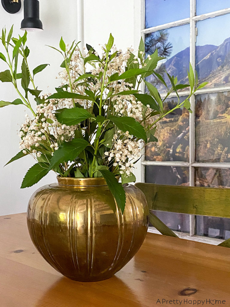 brass vase thrift store finds