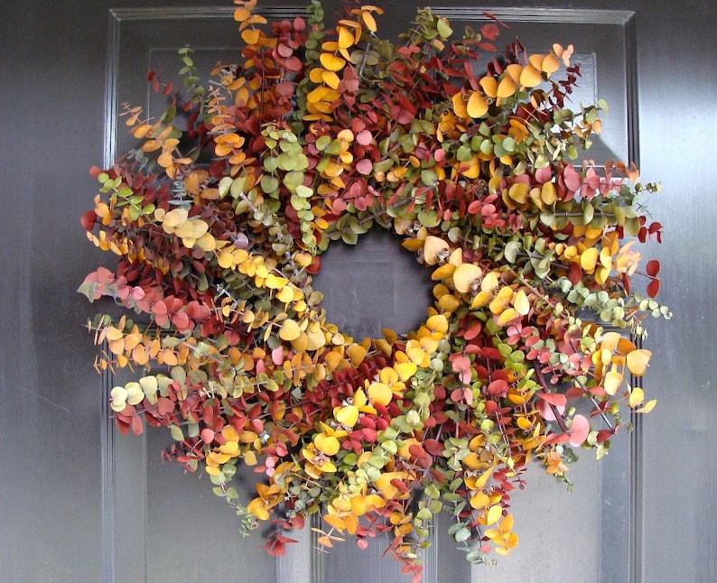 elegant wreath etsy fall wreath eucalyptus 13 Fall Wreaths