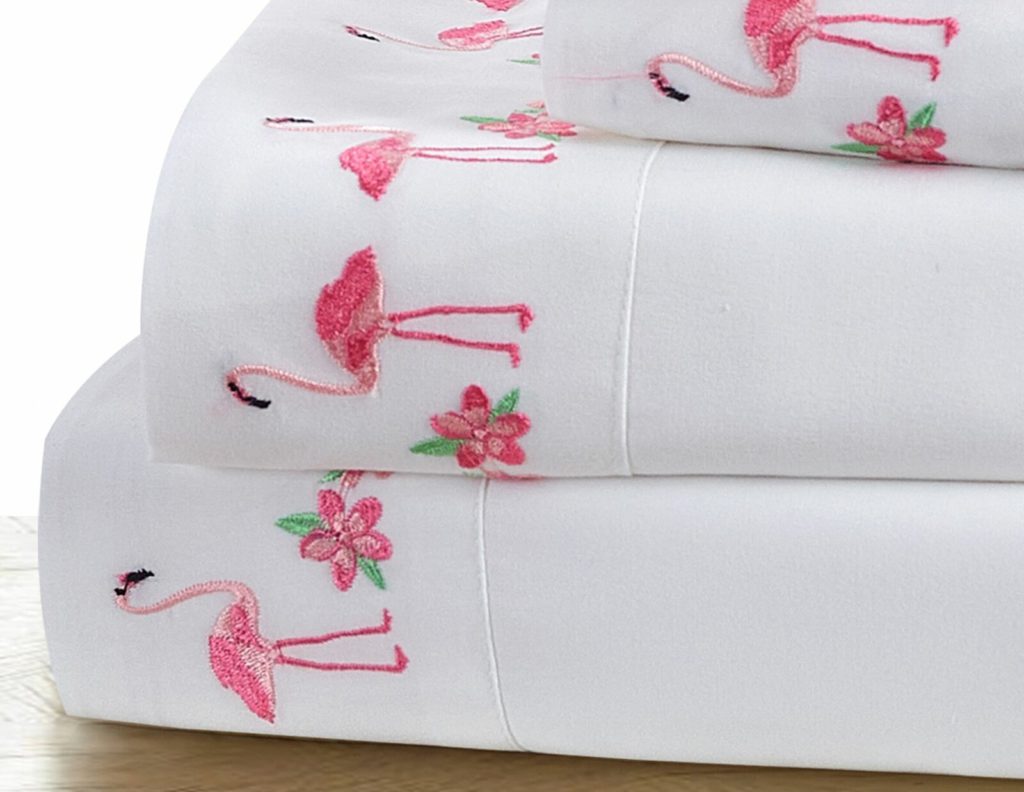 wayfair reagan flamingo embroidered pillowcases