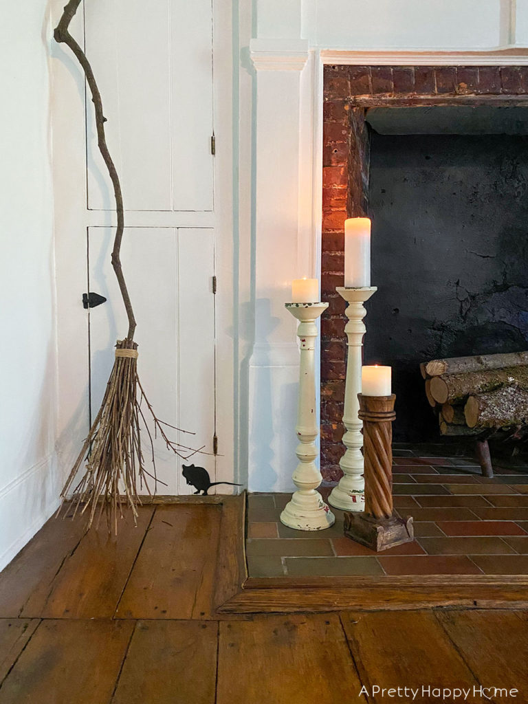 diy witch's broom Scandi-cool Halloween Trend