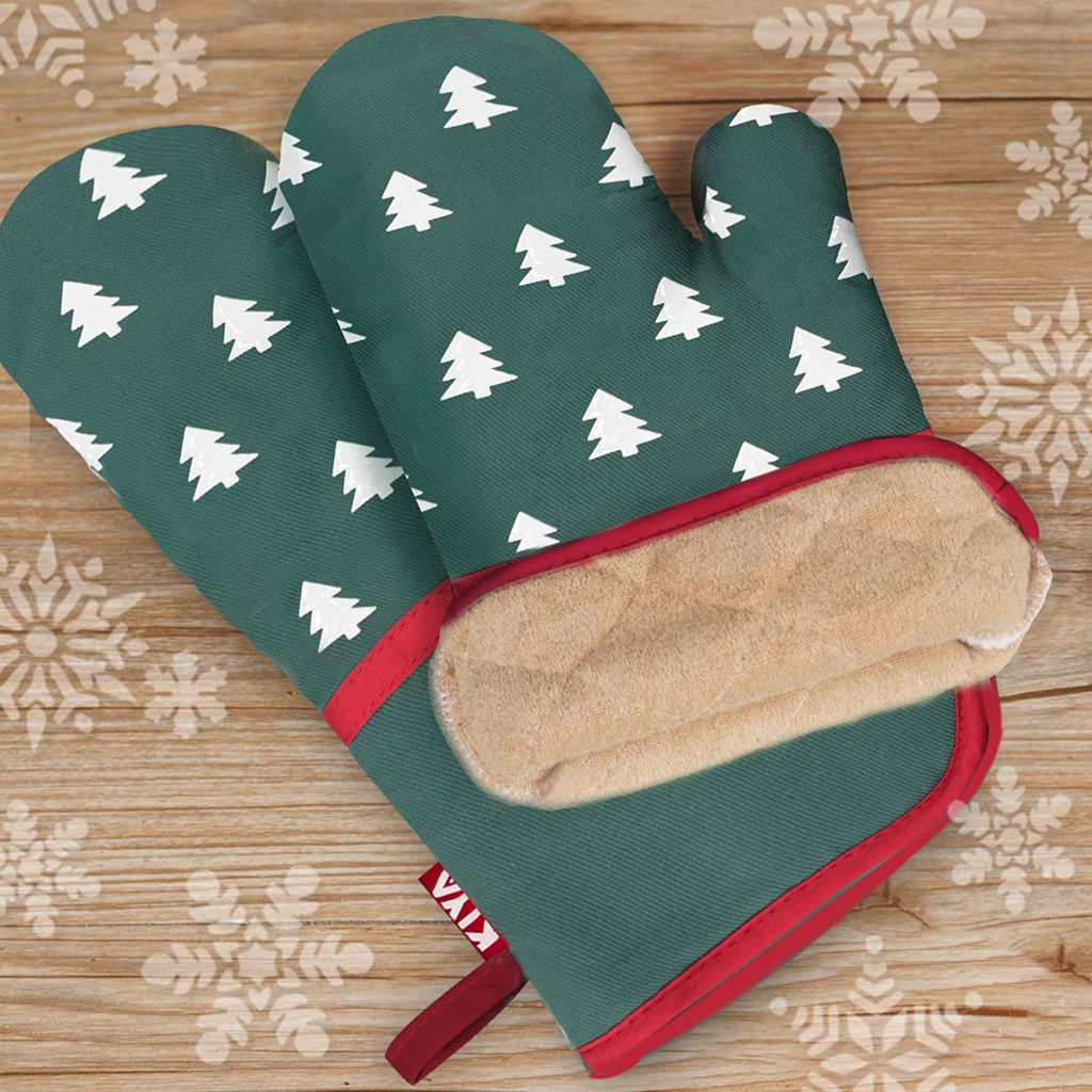 kiya holiday green oven mitts amazon