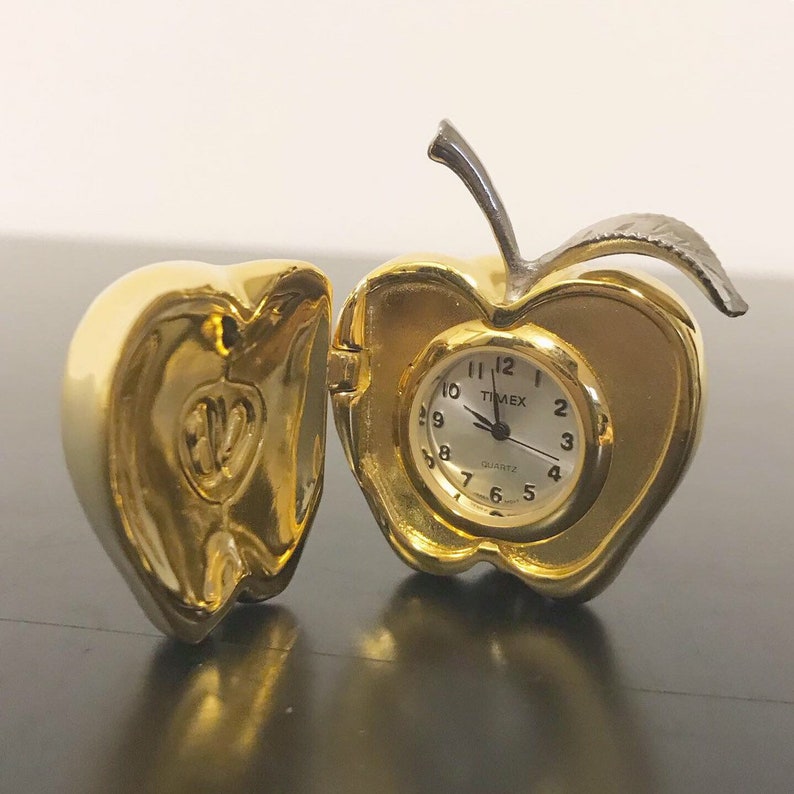 thetilt via etsy miniature table clocks
