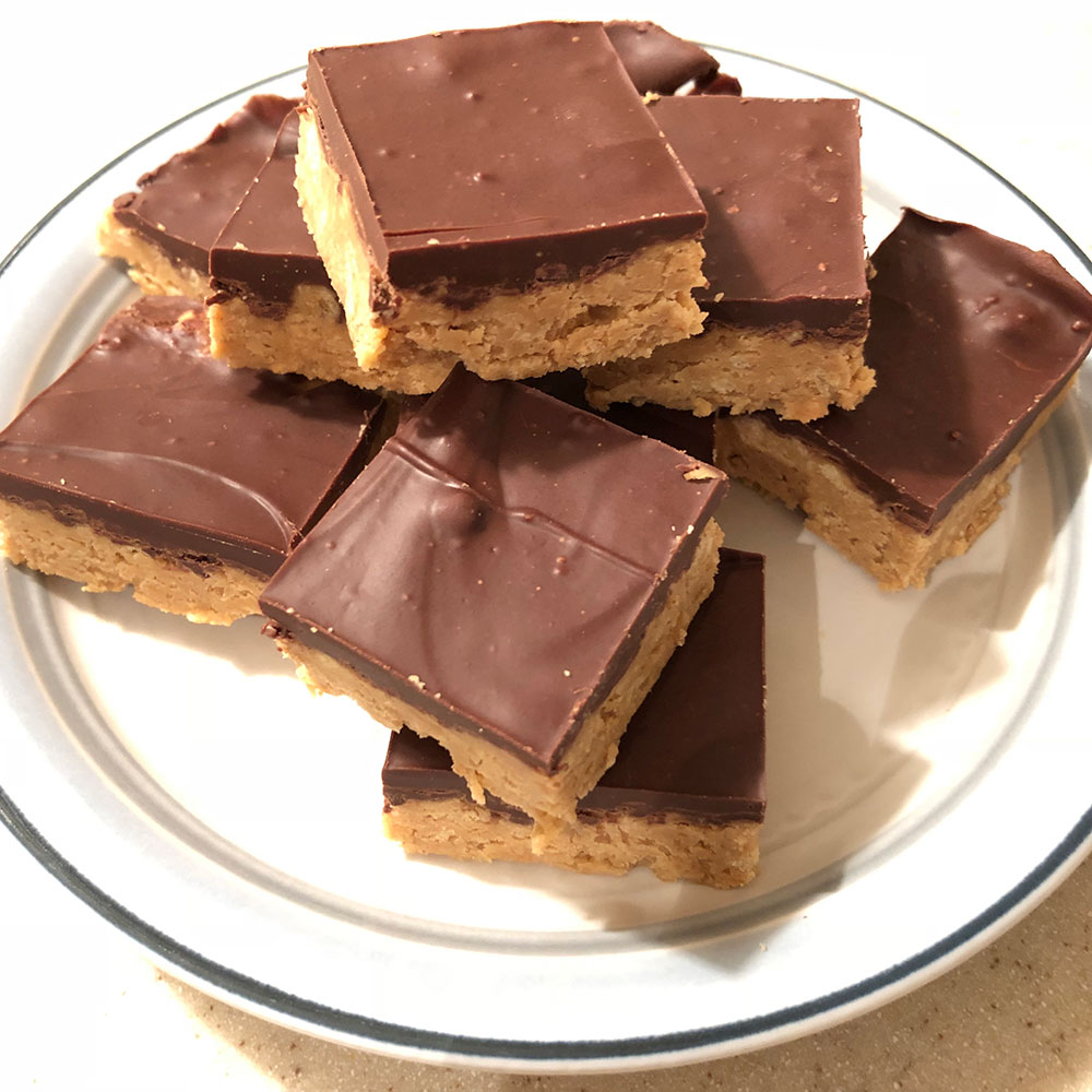 all recipes chocolate peanut butter bars by nancy on the happy list