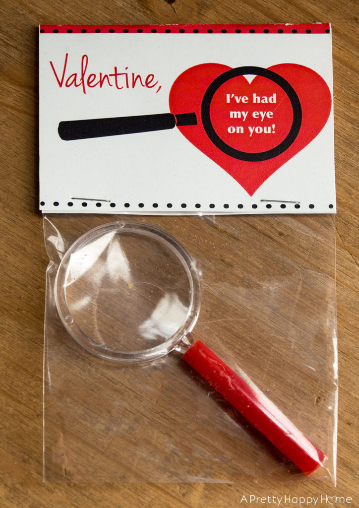 magnifying glass valentine card