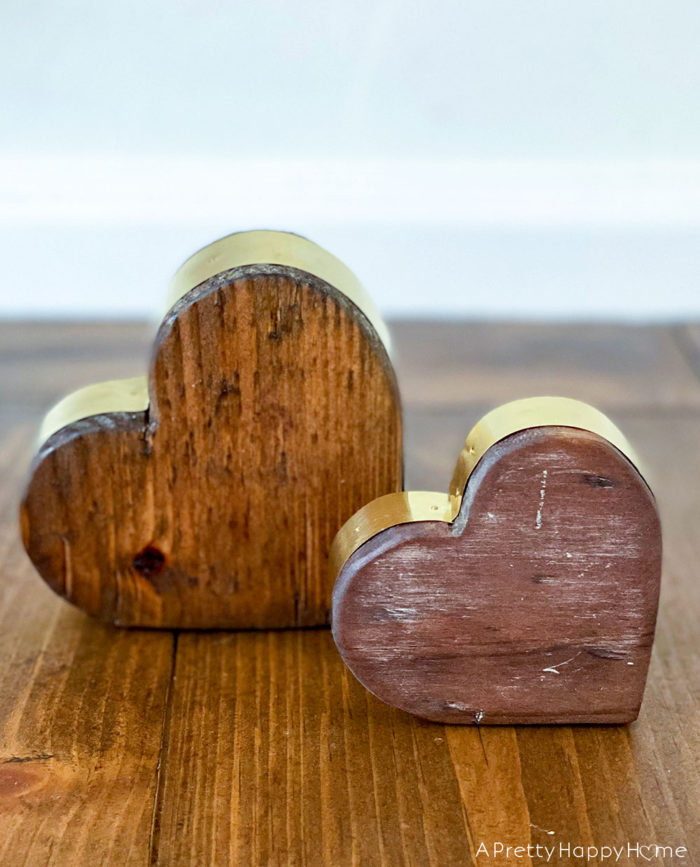 wood and brass hearts on the happy list