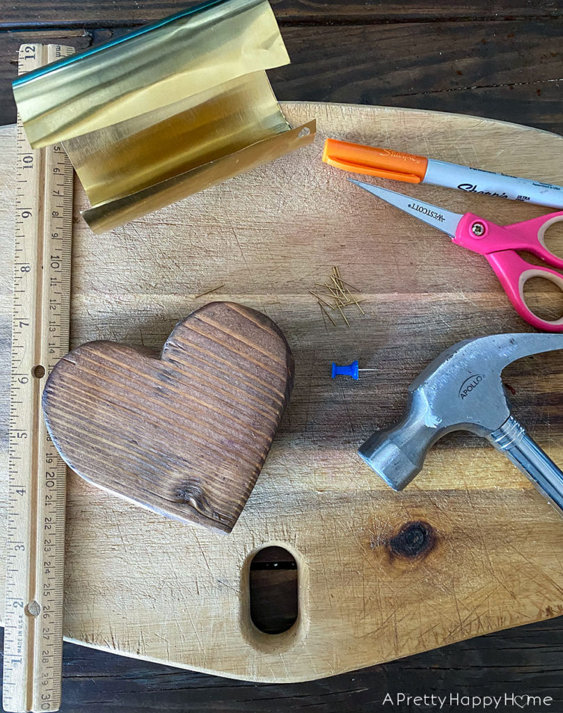 DIY Wood and Brass Hearts