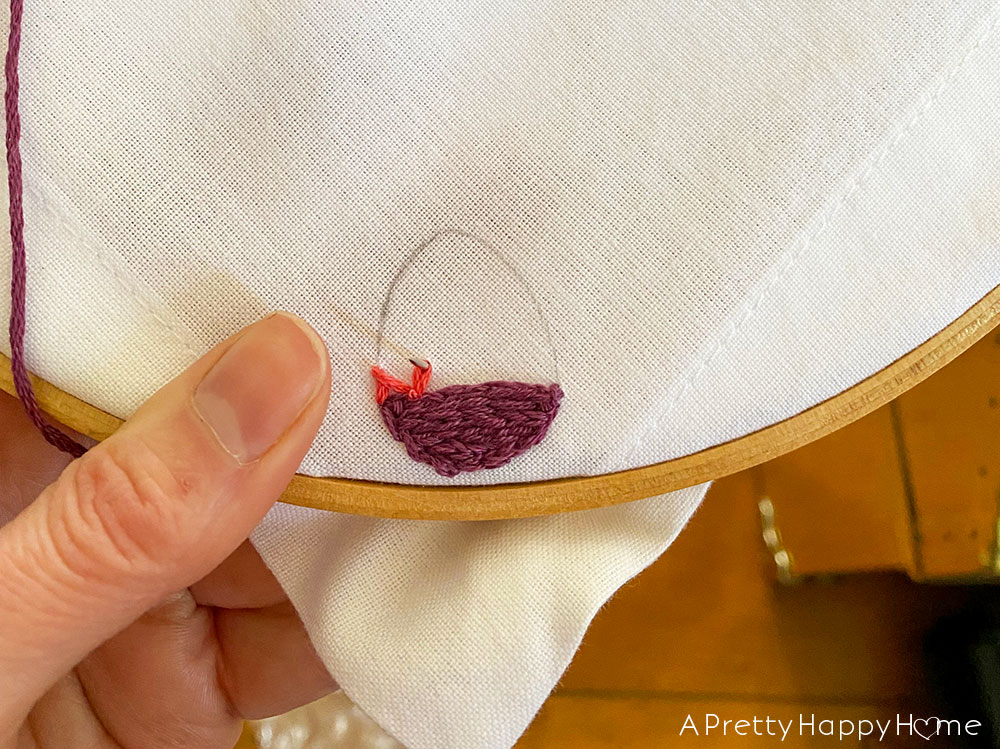 how to make Easter Egg Embroidered Napkins