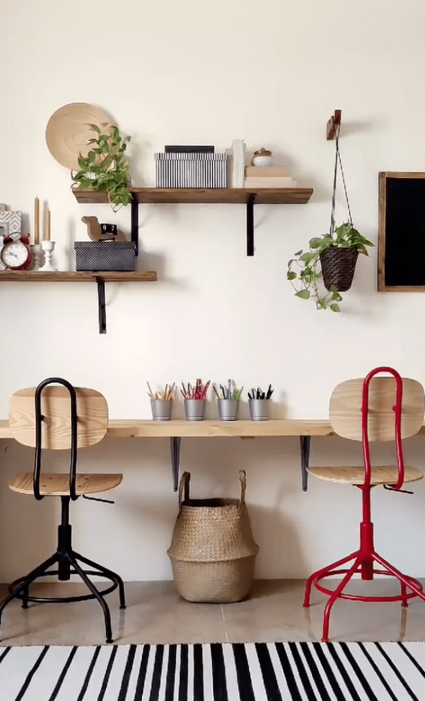 ikea desk hack abounding in grace interiors via my domaine on the happy list