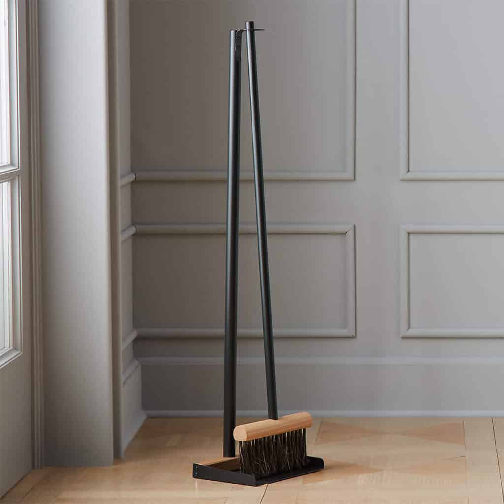 mr and mrs clink black broom and dustpan in praise of pretty brooms CB2