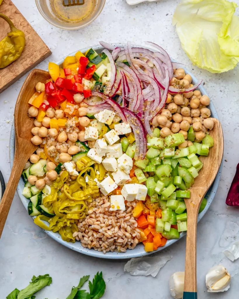 Shelly Westerhausen chopped salad with faro and oregano vinaigrette the kitchn on the happy list