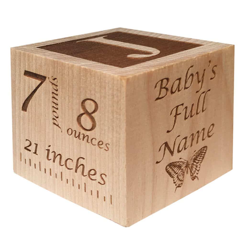 personalized baby block by Glitzby via etsy on the happy list