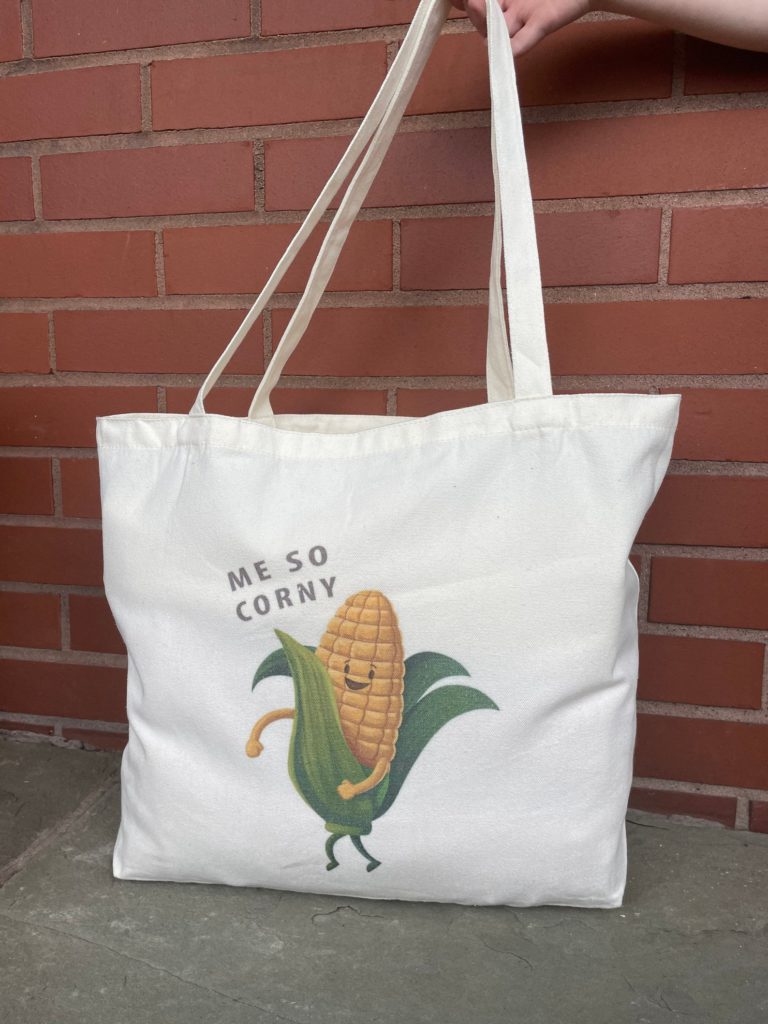 funny reusable shopping bags me so corny meres crafts shop via etsy