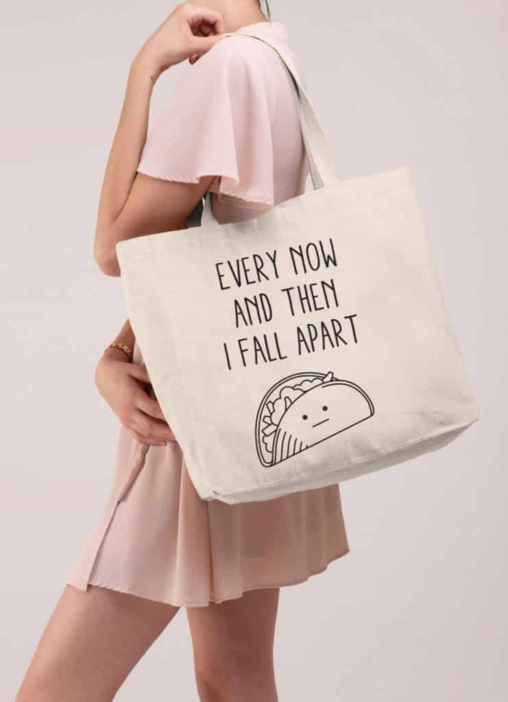 funny reusable shopping bag marley and me home shop via etsy taco tote