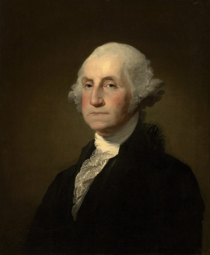 george washington portrait via wikipedia