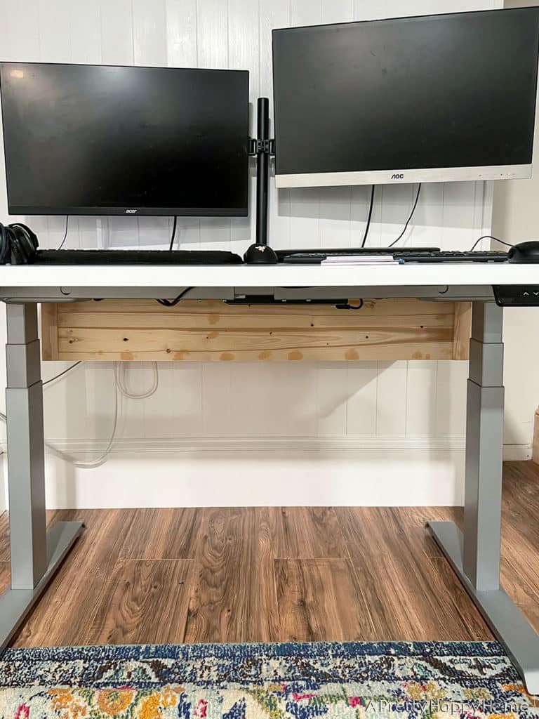 How To Hide Cords On A Standing Desk standing desk cord hack