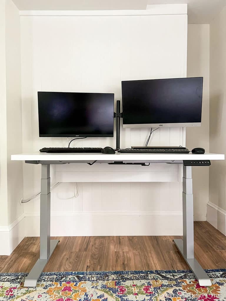 How To Hide Cords On A Standing Desk standing desk cord hack