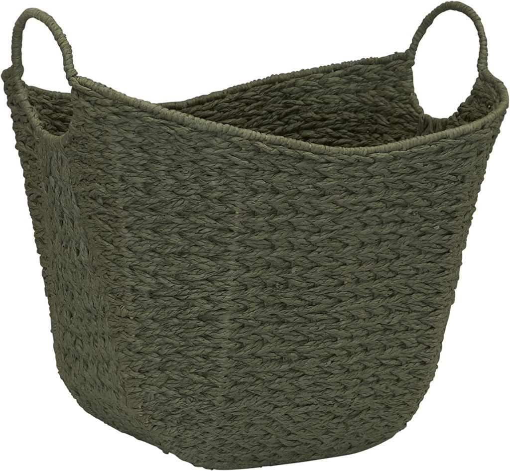household essentials via amazon wicker laundry basket green in praise of pretty wicker laundry baskets