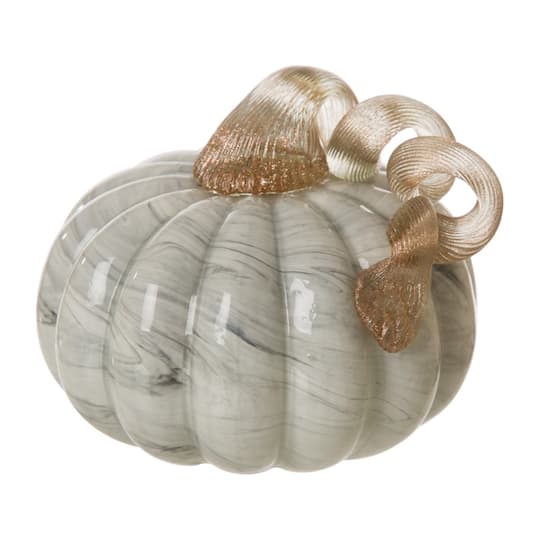 marble and glass pumpkin from michael's on the happy list