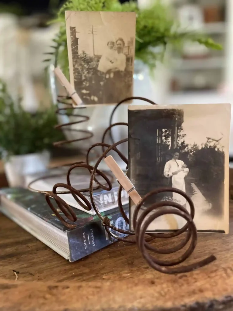 old bed springs photo holders via WM Design House on the happy list