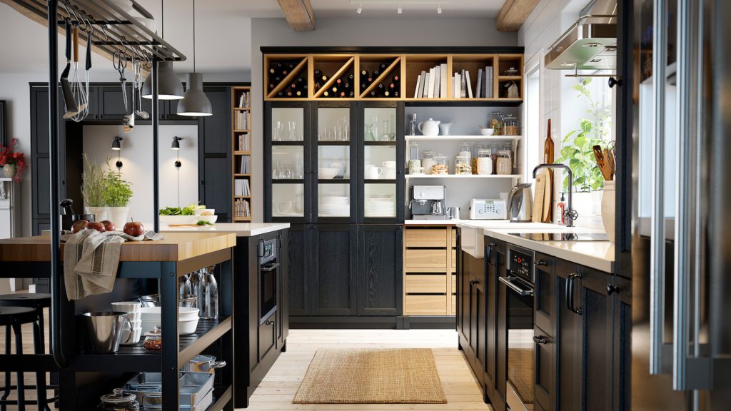 black ikea kitchen on the happy list