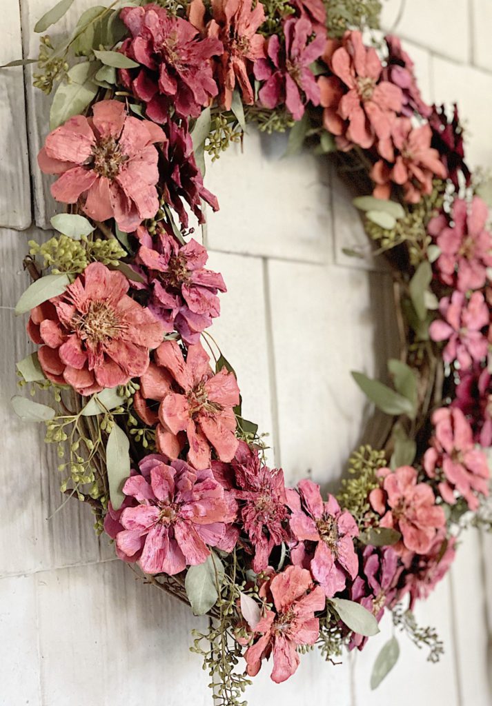 pinecone spring wreath via my one hundred year old home on the happy list