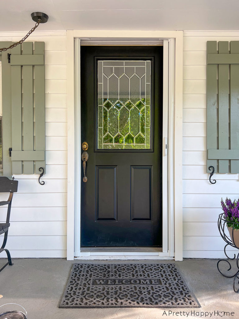 How We Made Our Front Door Look Bigger With Paint BEFORE trim and door are different colors
