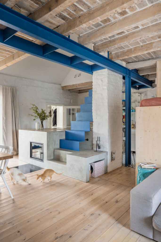 Benko Benkova house with blue beam via desire to inspire on the happy list