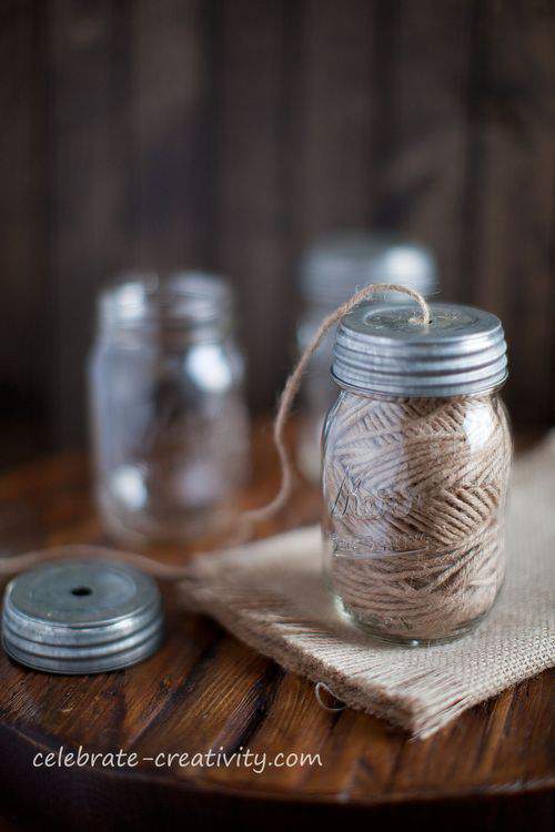 celebrate creativity glass jar string dispenser on the happy list
