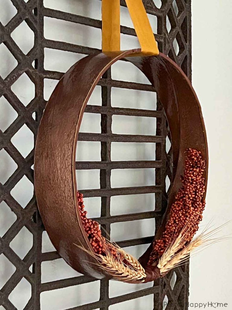 Fall Wreath Using a Concrete Form Tube creative use of a concrete form tube