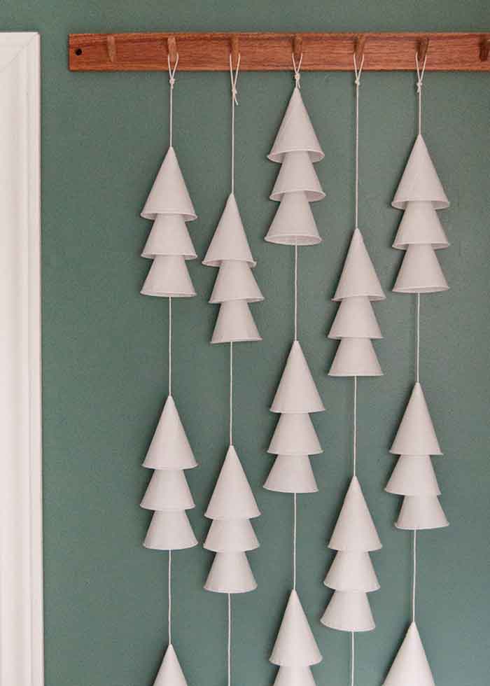 hanging paper cup trees by Handmade Charlotte on the happy list