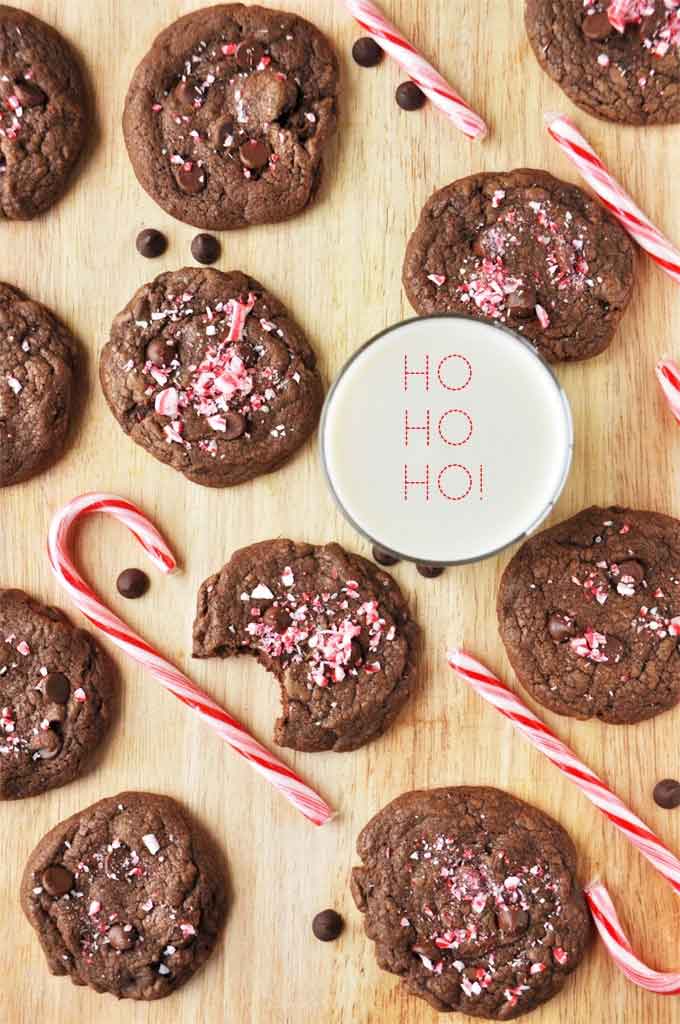chewy chocolate peppermint cookies minimalist baker on the happy list
