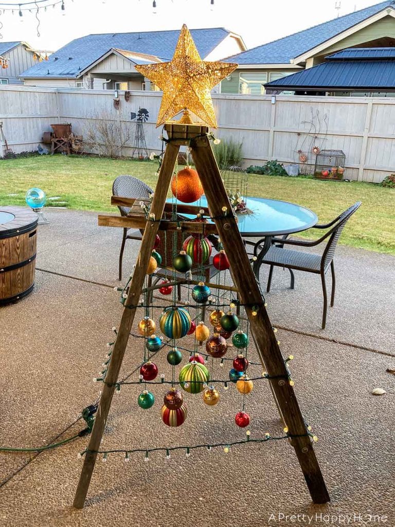 ladder christmas tree on the happy list