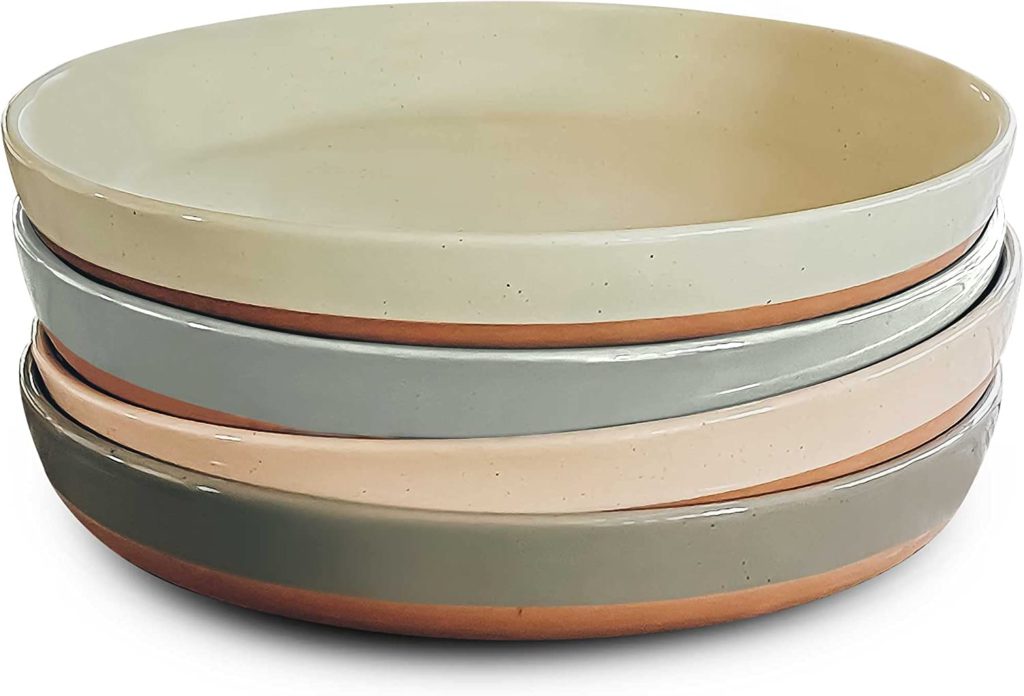 Mora Flat Ceramic Pasta Bowl from Amazon in praise of blates pasta bowls