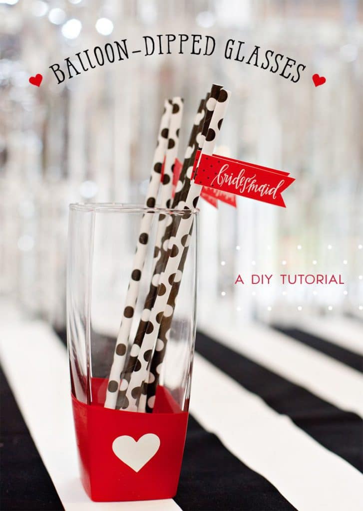 balloon dipped glasses from Hostess With The Hostess on the happy list