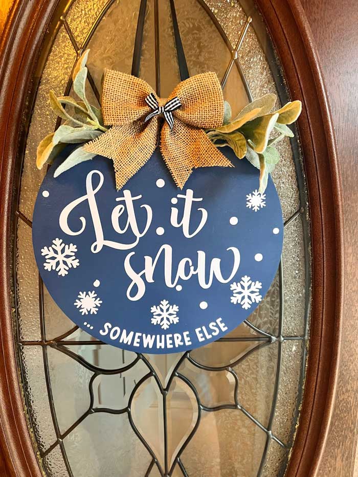 she shed cre8tions via etsy let it snow somewhere else winter wreath