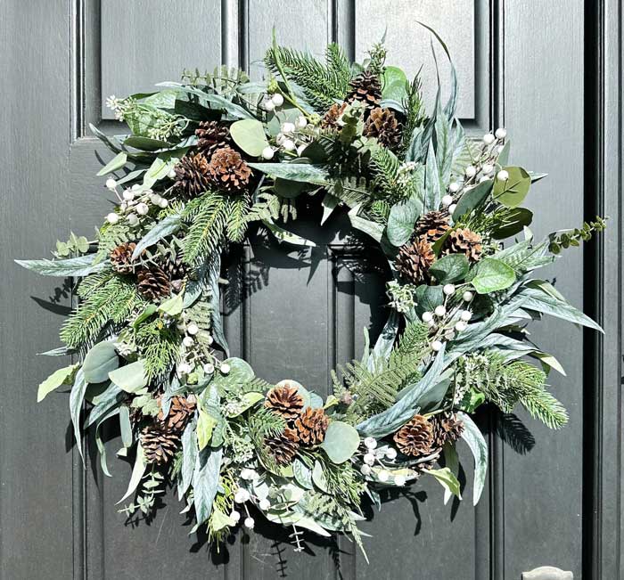 eucalyptus winter wreath lbwreathdesigns via etsy
