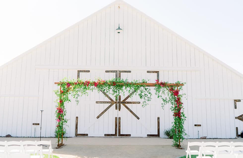 barn doors at the white barn wedding venue san luis obispo ca on the happy list