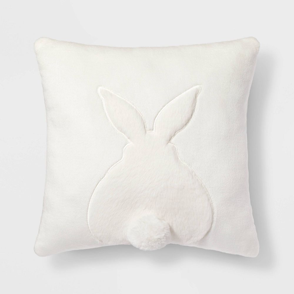 faux fur bunny easter throw pillow from target on the happy list