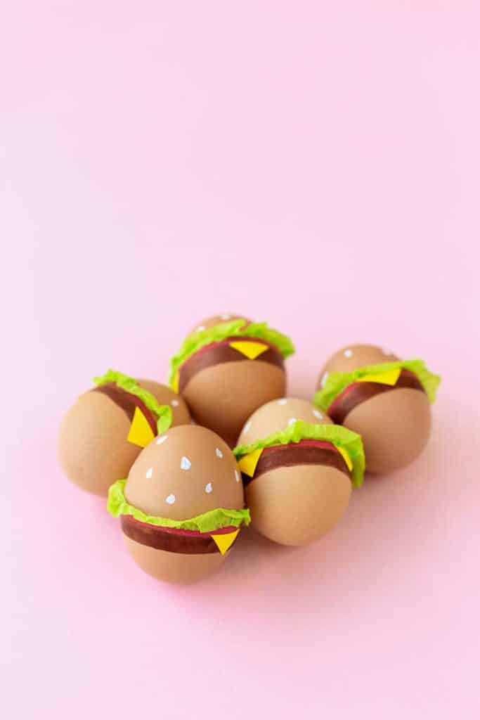 diy burger easter eggs by studio diy on the happy list