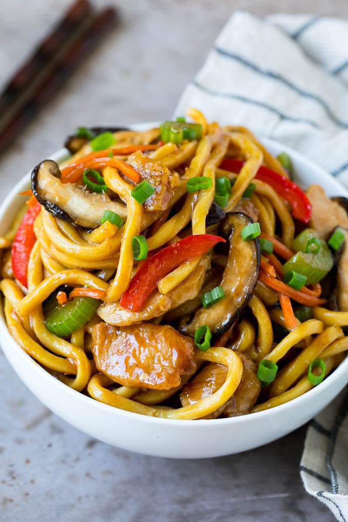 stir fry noodles recipe from dinner at the zoo on the happy list
