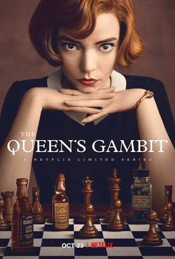 the queens gambit netflix miniseries promotional poster via wikimedia on the happy list