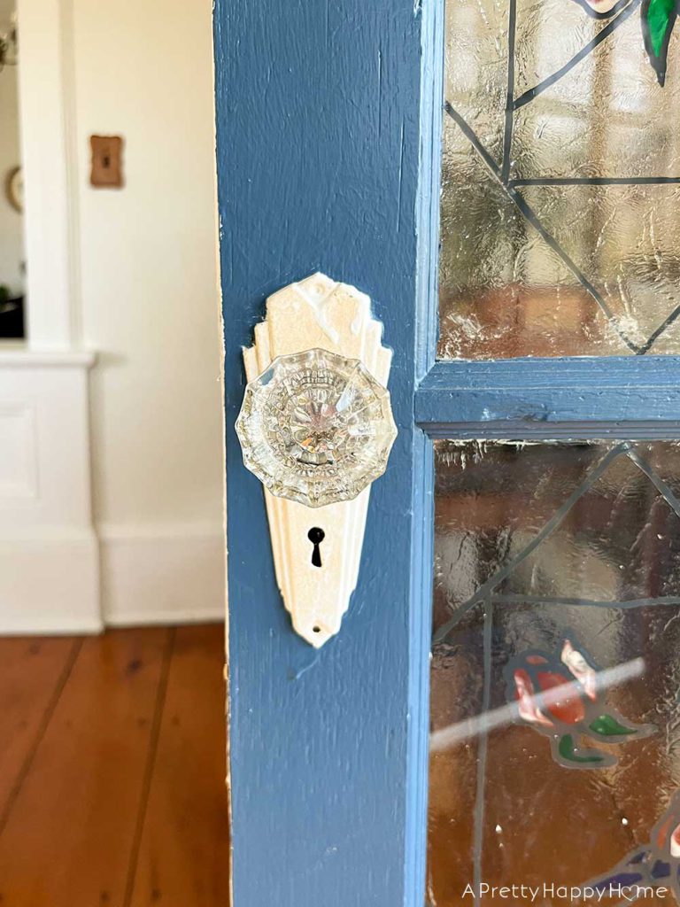 sunroom door hardware beofore removing paint from door hardware with a slow cooker