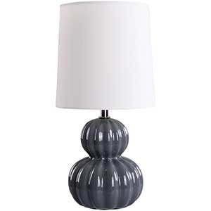 Mainstays Mini Gray Ceramic Table Lamp with Shade 12.75"H-Gray Finish and Traditional Style from walmart lamp in a kitchen trend