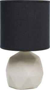Simple Designs LT2060-BLK Geometric Concrete Table Lamp, Black 6.3"L x 6.3"W x 10.6"H via amazon lamp in a kitchen trend