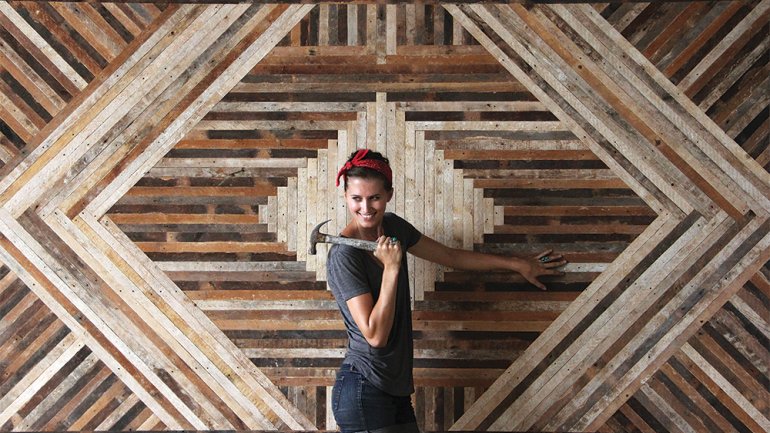 recycled lath table by ariele alaska via american craft council in praise of lath art