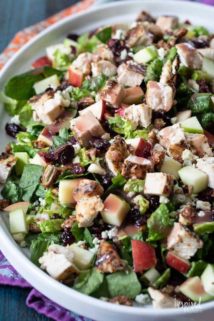 wendy's copycat chicken pecan apple salad from inspired by charm on the happy list