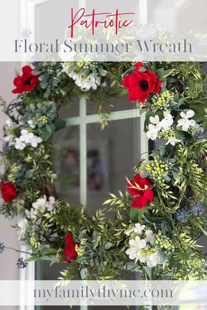 patriotic floral summer wreath created by my family thyme on the happy list