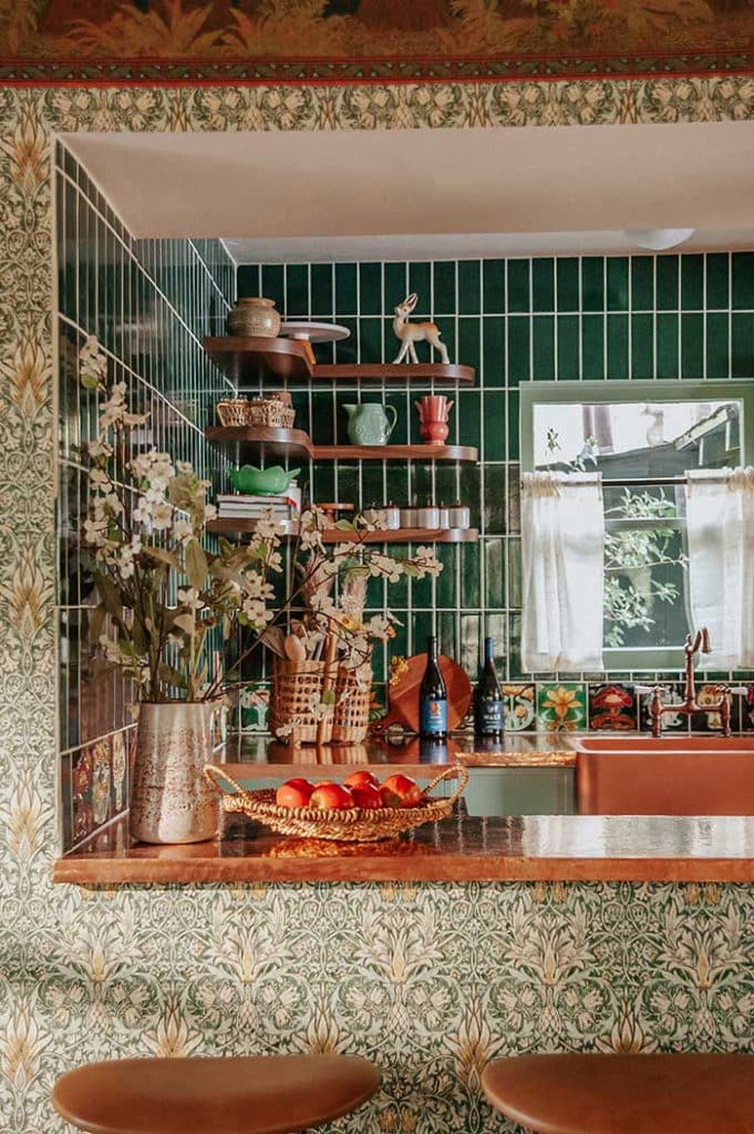 claire thomas copper kitchen counters via domino on the happy list